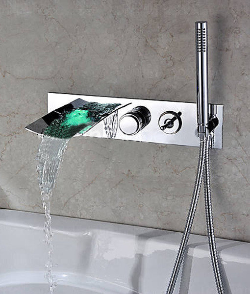 Kokols Single Handle Wall Mount Tub Faucet with Hand Shower & Reviews